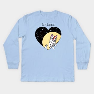 Kitty Stardust, Cat David Bowie Kids Long Sleeve T-Shirt